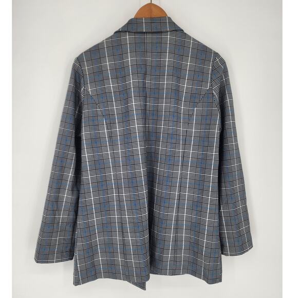 Liverpool Los Angeles Blue Topaz Plaid Jacket Women’s Size Medium - Picture 3 of 11